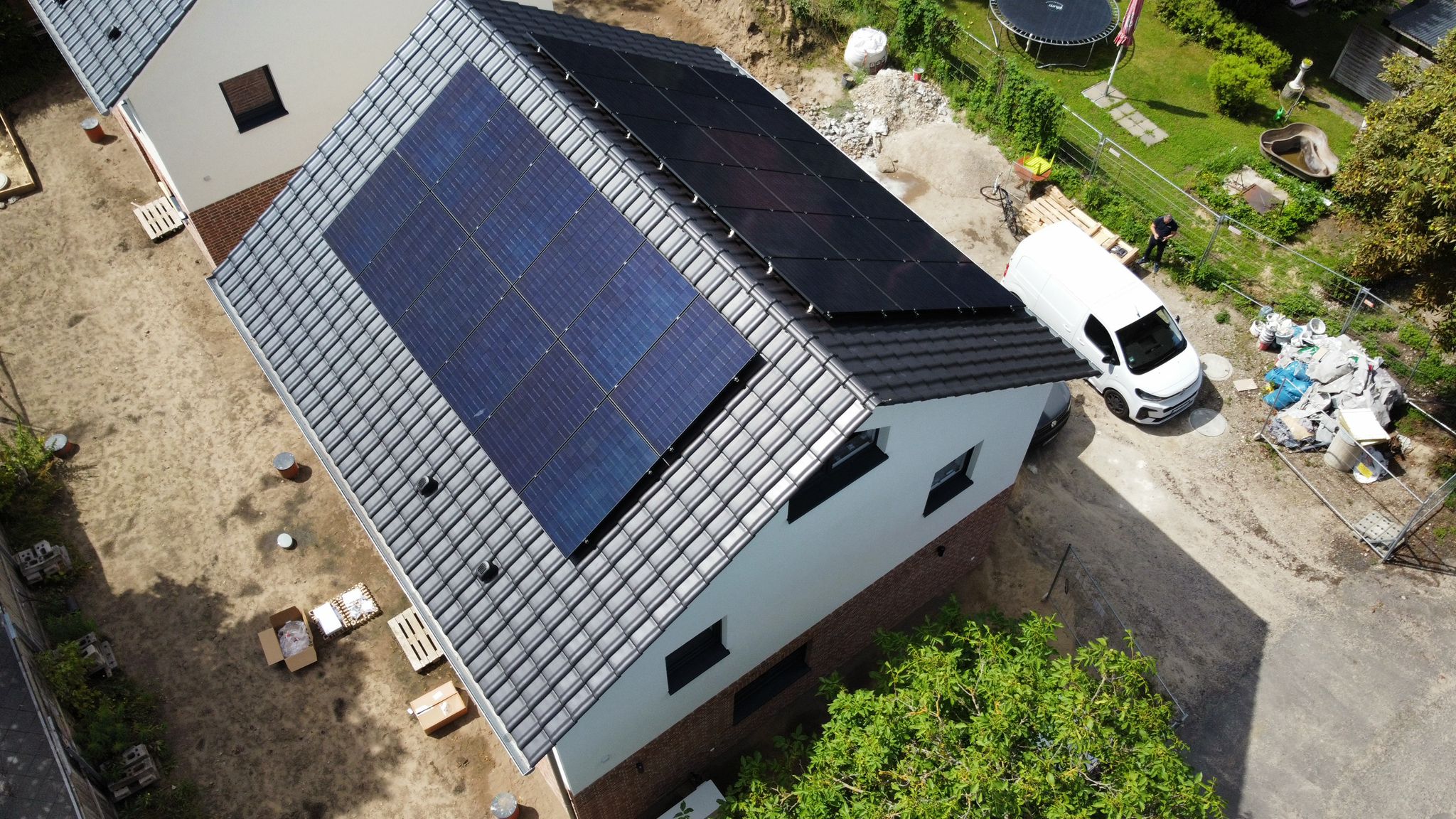 Drohne von schräg oben