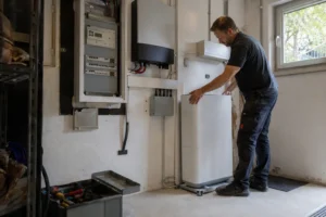 Elektrofachkraft plant die Nachrüstung eines Batteriespeichers an einer bestehenden PV-Anlage